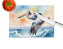 Pelican Soaring Glass Cutting Board Decorative Tempered Glass Kitchen Cutting and Serving Board Large Size Chopping Board