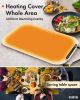 Electric Warming Mat for Food, 3 Adjustable Temperature - PONPUR Silicone Food Warmer Tray for Parties, Full Surface Heating, Auto Power Off