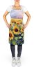 Sunflowers in Watercolor Apron Cooking Kitchen Server Baking Crafts Gardening for Adult Women Men, Unisex, Large, Multicolor
