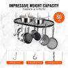 VEVOR Hanging Pot Rack, 32 inch Hanging Pot Rack Ceiling Mount, Ceiling Pot Rack with 12 S Hooks, 80 lbs Loading Weight, Ideal for Home, Restaurant